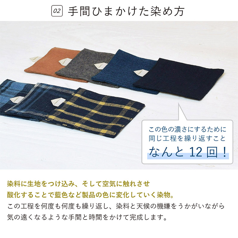はねるや 藍木綿 コースター