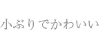 小ぶりでかわいい