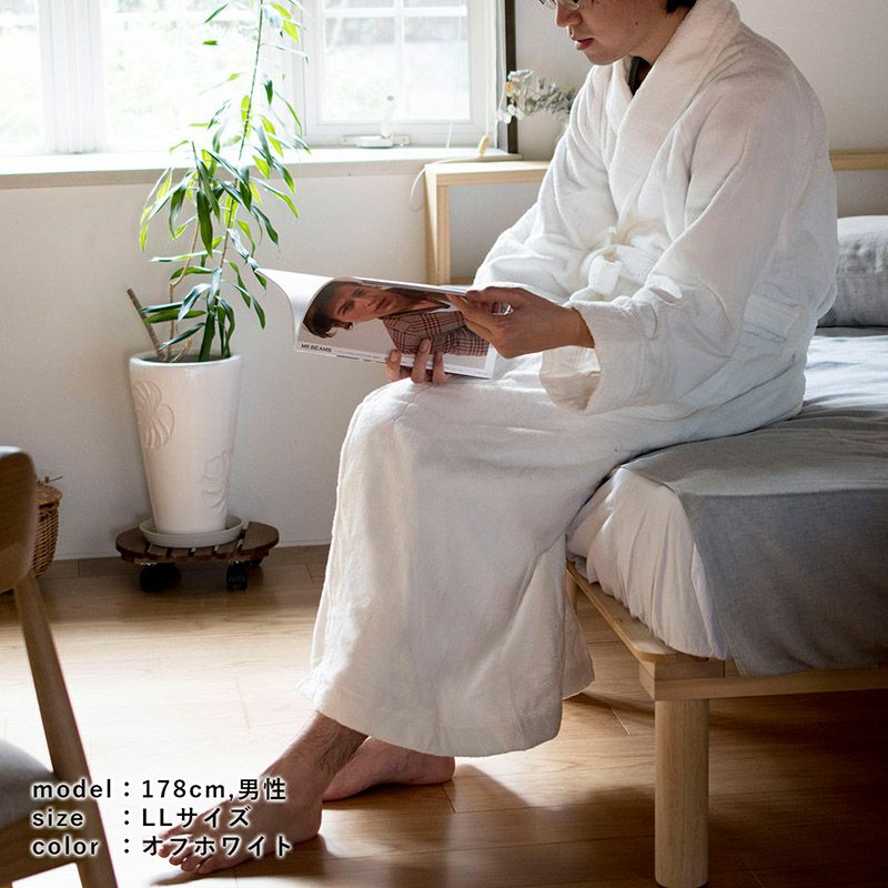 未開封今治タオル バスローブ LLサイズ ホワイト バスローブ 今治 LLサイズ HOTELALA 今治タオル 日本製 ホテル仕様