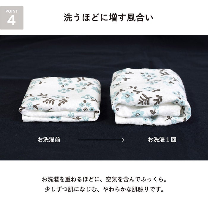 ガーゼタオル ハンドタオル 1枚 まごころタオル 日本製 ハンカチ 泉州