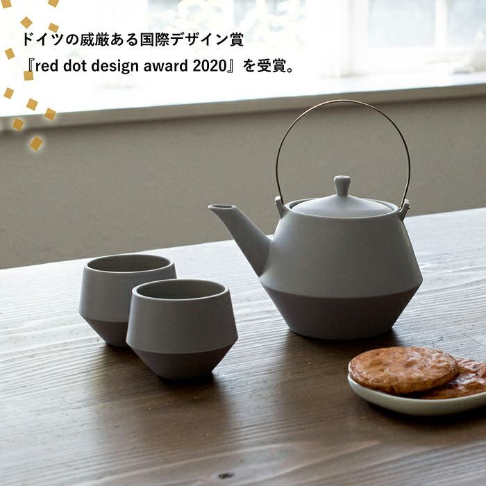 土瓶・煎茶碗セット frustum フラスタム 日本製 急須 湯呑み 茶器 美濃