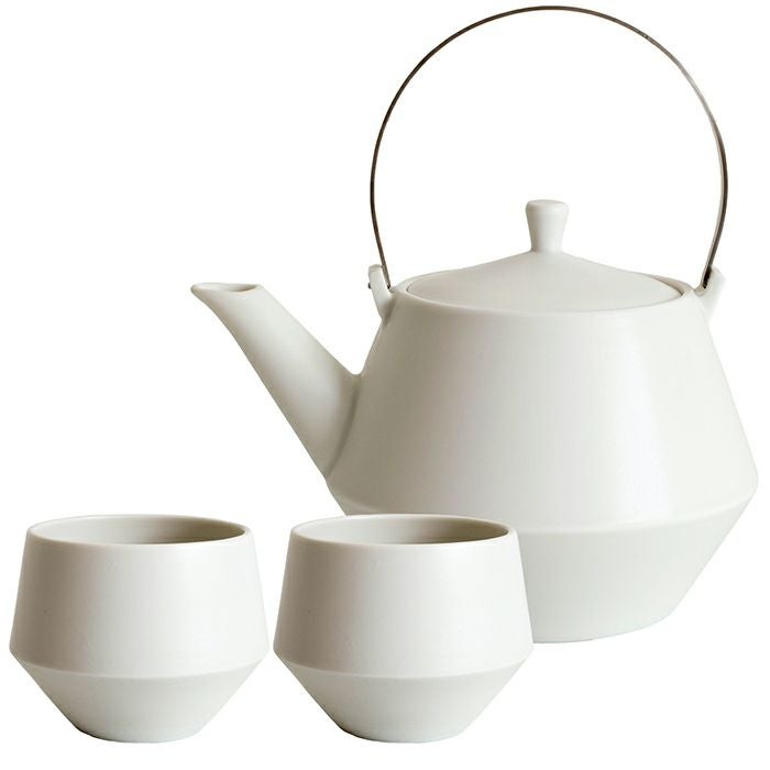 土瓶・煎茶碗セット frustum フラスタム 日本製 急須 湯呑み 茶器 美濃