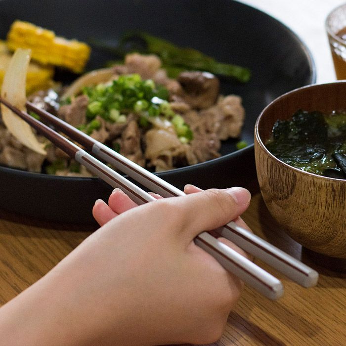 お箸 2膳セット キャレ 食洗機対応 若狭塗 天然木 23cm | トランパラン