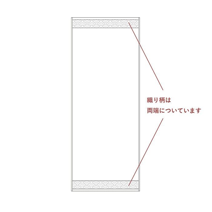 織り柄は両端についています